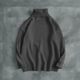 thumbnail image 2 of cfhntfmh Oversized Sweaters for Men Fashion High Neck Baggy Sweaters Fall Winter Warm Long Sleeve Solid Pullover Shirts, 2 of 3