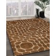 thumbnail image 2 of Ahgly Company Tapis d'Intérieur Carrés Abstraits Rouge Brun, Tapis de Zone Abstraits, 3 Pieds Carré, 2 of 6
