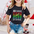 thumbnail image 2 of FhsagQ Mode Décontractée Imprimée pour Garçon et Fille, Col Rond, Manches Courtes, T-Shirt Ample, Noir, 10-11 Ans, 2 of 4