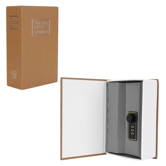CUITING Boîte de Rangement Sécurisée pour Livres Type Mot de Passe Tirelire Simulée Boîte de Rangement Sécurisée pour Livres Dictionnaire Boîte à Argent avec Serrure de Sécurité pour Usage Domestique