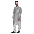 thumbnail image 2 of Atasi Kurta Pyjama Asymétrique Décontracté Imprimé pour Hommes Ensemble de Kurta Long de Designer, 2 of 4