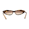 thumbnail image 2 of Womens Retro Low Point Cat Eye Layered Plastic Frame Sunglasses Tortoise Brown, 2 of 4