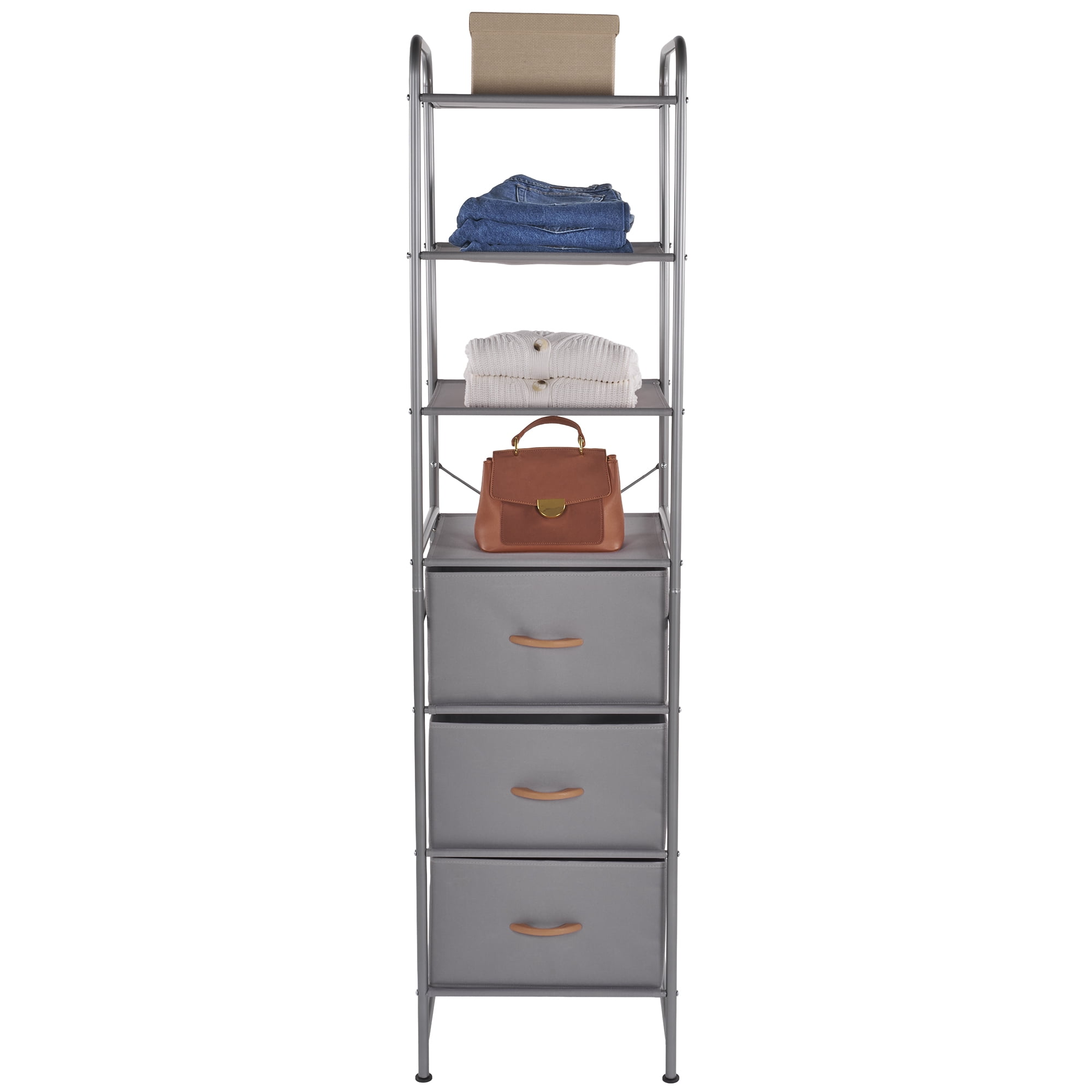 Mainstays Tour de rangement avec tiroirs 7 niveaux Organisateur de placard