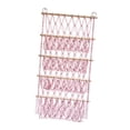 thumbnail image 2 of Hanging Organizer Plush Toy Storage Bedroom Books Stuffed Animal Net Hammock Pink, 2 of 8