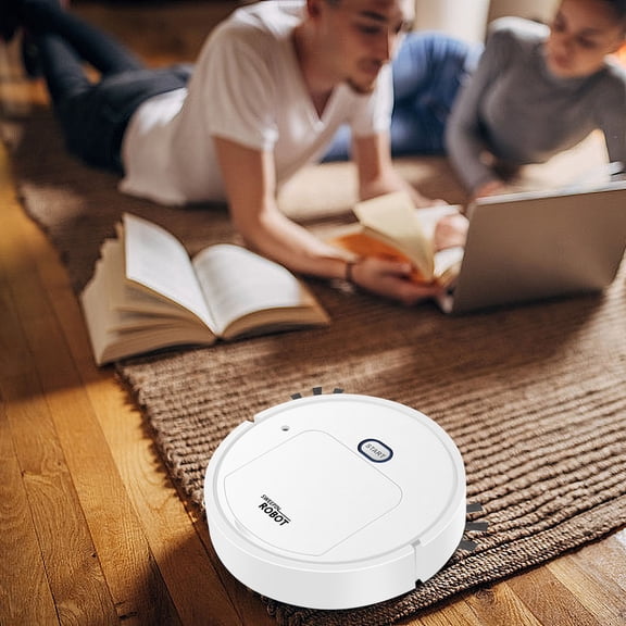 Robot Vacuum Cleaner Automatic Sweepings and Moppings with Dual Rotating Brushes Low Noise for Hard Floors Carpet Pet Hair