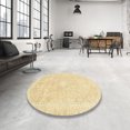 thumbnail image 3 of Ahgly Company Tapis d'Intérieur Ronds Abstraits Soleil Jaune Tapis de Zone Abstraits, 8 Pieds Rond, 3 of 6