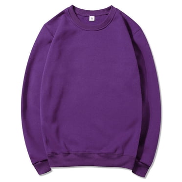 AherBiu Sweatshirts for Men Crew Neck Lightweight Gym Workout Pullover Fall Winter Solid Color Casual Loose Basic Athletic Sweatshirt