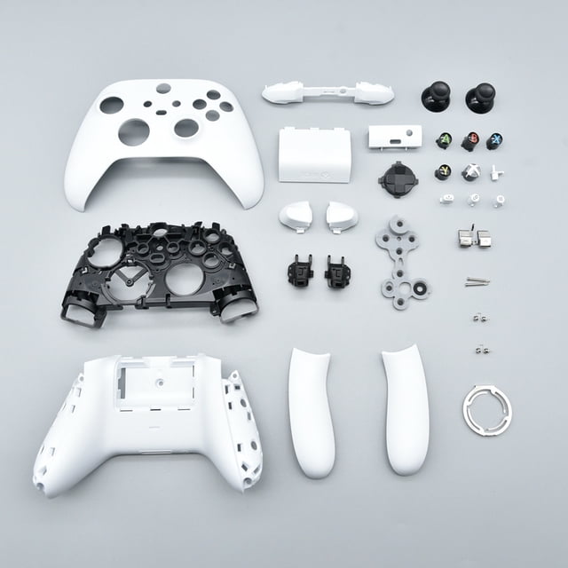 Replacement Shell Kit for Xbox Series X & S Controller, Full Shell Cover, Panel, Mid Frame, Side Rails, Buttons (ABXY, LT RT, LB RB) DIY Custom Shell and Thumbsticks