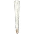 thumbnail image 2 of Unique Bargains Women's Platform Chunky Over Knee High Boot White (Size 6), 2 of 7