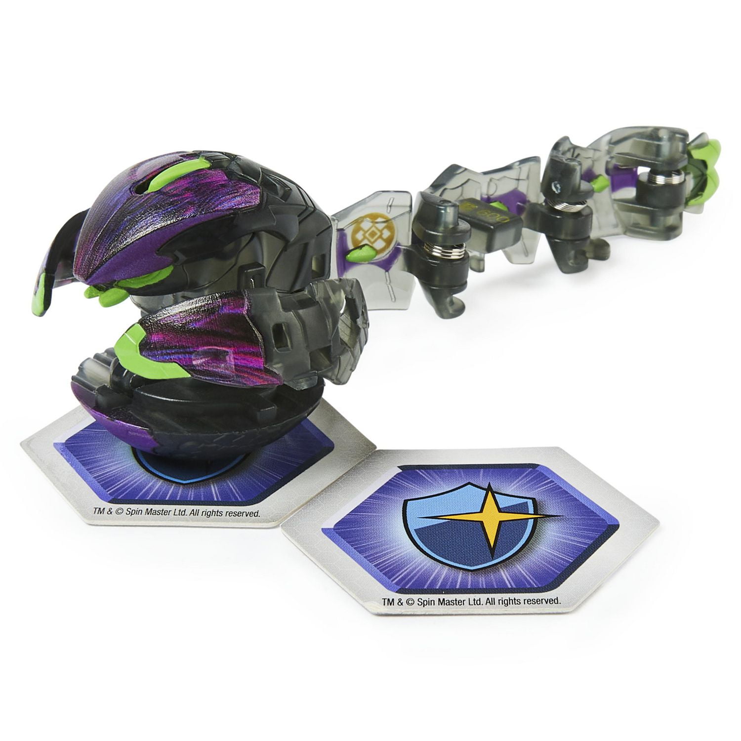 Bakugan, Crustillion, Figurine Geogan Rising articulée de 5,1 cm et carte à collectionner