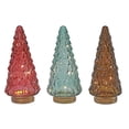 thumbnail image 1 of Led Glass Tree Decor 9.25" - Set of 3, 1 of 3