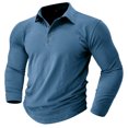 thumbnail image 2 of Birdeem Chemisier Homme Couleur Unie avec Col à Revers et Boutons, 2 of 6