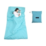 facefd Portable Sleeping Sheet Polyester Fiber Sleeping Bag with Storage Bag for Travel Hotel No.3