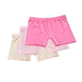 thumbnail image 4 of 3Pcs Girls Summer Safety Pants Anti-emptied Stretch Mid-rise Shorts, 4 of 9