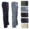 thumbnail image 2 of Men Pants Man Stretchy Summer Cargo Combat 7 Pockets Lightweight Work Pants, 2 of 5