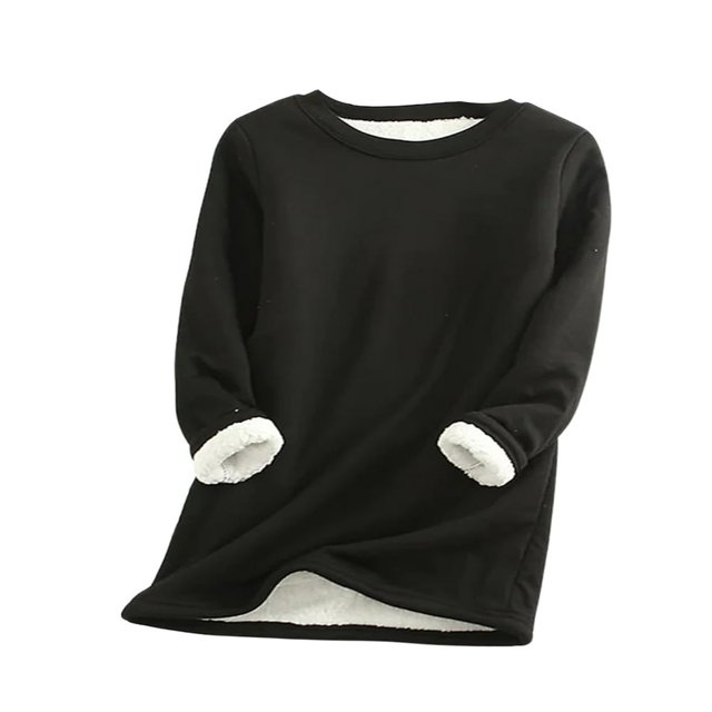 Pull à Manches Longues Manches Longues Sweat-Shirt Basique Automne Hiver Robe Couleur Unie Hauts Chauds