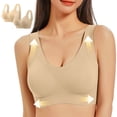 thumbnail image 2 of HongQid 2PCS No Underwire Bra for Women Seamless Plus Sized Bralettes Everyday Basic Sleeping Wireless Bras, 2 of 9