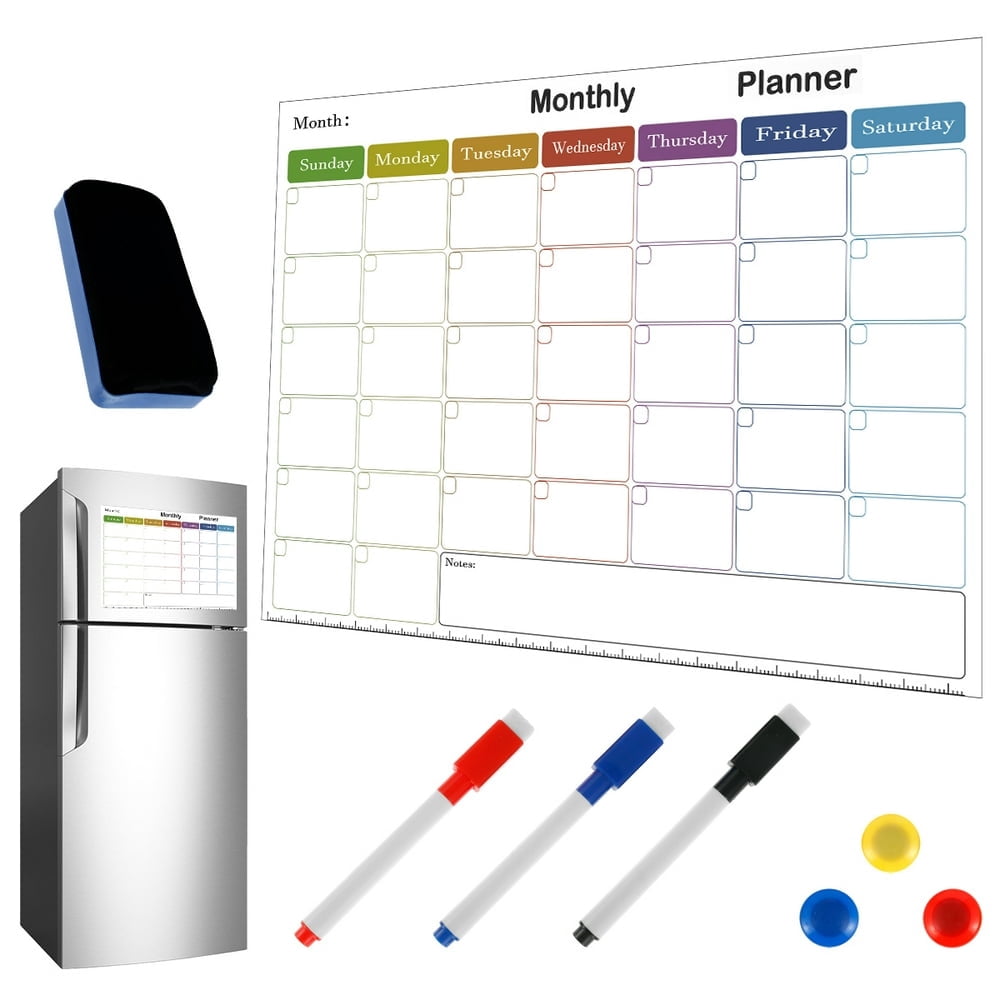 MesaSe Magnetic Weekly Planner Magnetic Calendar Whiteboard Planner for Refrigerator with 3 Markers and Eraser Reusable Dry Erase Weekly Planner White Board Magnetic Weekly Calendar for F