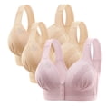 thumbnail image 1 of FAIWAD 3Pc Wireless Bras for Women Plus Size Full Coverage Front Closure Bralettes No Underwire Breathable Everyday Bra, 1 of 9
