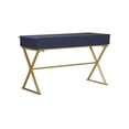 thumbnail image 2 of Parker Blue and Gold Campaign Desk, 2 of 9
