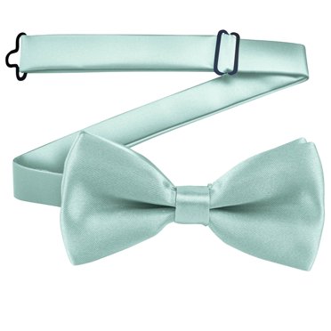 ZACPNCV Bow Ties Solid Color Adjustable Bow Tie Collection for Kids and Boys Mint Green Free Size
