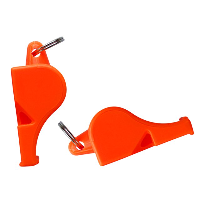 2 Pcs Sifflet avec Sangle pour Kayak Pêche Randonnée Camping orange