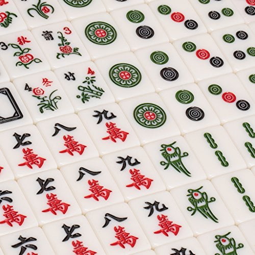 Yellow Mountain Imports Champion-Size Chinese Mahjong Game Set with Aluminum Case - with 146 Tiles, 3 Dice and a Wind Indicator - for Chinese Style Gameplay Only