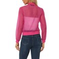 thumbnail image 3 of INSPIRE CHIC Blouson Bomber Léger Transparent à Fermeture Éclair à Manches Longues pour Femme Rose Vif G, 3 of 5