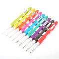 thumbnail image 4 of 9PCS Crochet Hooks Set Knitting Smooth Needle Tools Ergonomic Plastic Handle Aluminum Hooks(#1), 4 of 10