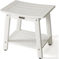 thumbnail image 1 of Shower Bench Seat for Inside Shower Poly Lumber Shower Stool for Shaving Legs Bathroom Shower Foot Rest with Storage Shelf Plastic Shower Chair Seat for with Adjustable Feet, 1 of 6