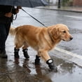 thumbnail image 3 of Breathable Reflective Protective Dog Shoes Boots With Adjustable Straps For Small Medium Outdoor Walking On Hot Pavement Rainy Weather 4PCS, 3 of 5