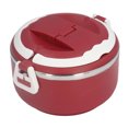 thumbnail image 4 of Food Box, Japanese Style Large Capacity Thermal Stainless Steel Portable Bento Box  For Office For School Single Layer Red【201 Liner】, 4 of 8