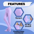 thumbnail image 4 of ORUYROP Women's Solid Colored Opaque Microfiber Footed Tights, 4 of 7