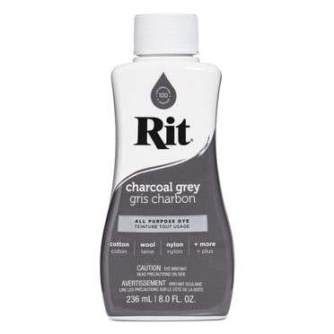 RIT All Purpose Liquid Dye, Charcoal gris, 236 mL (8 oz)