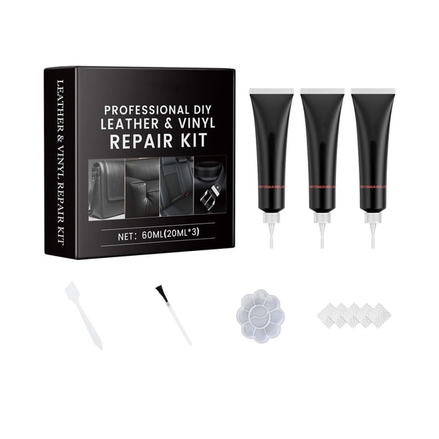 TopLLC Kit de Réparation en Cuir Meubles en Cuir Canapé Siège Intérieur de Voiture Pâte de Réparation en Cuir 60 ml Adhésif de Réparation