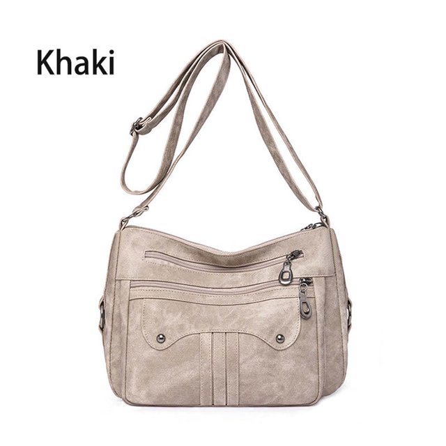 Yhmxh Crossbody Bags for Women,Backpack,Diaper Bag,Lunch Box Multi Functional Large Capacity Shoulder Bag Large Capacity Shoulder Bag Washed Leather Bag Fashionable Mom Bag The Storage