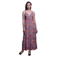 thumbnail image 1 of Bimba Robe Longue Maxi Bohème à Bretelles Sans Manches Imprimée Florale pour Femme - Moyen, 1 of 6