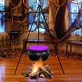 thumbnail image 4 of Birdeem Halloween Decorations Outdoor - Large Cauldron Halloween Decor on Tripod with Timer Lights - Plastic Cauldron Witch Halloween Decorations for Porch Yard, 4 of 10