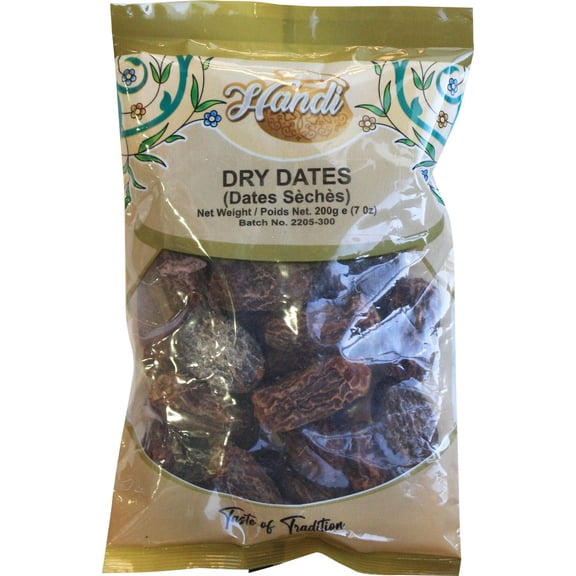 Handi Dattes Sèches - 1 Unité - 200 g - Bonbons Naturels Fermes et Nutritifs de Qualité Supérieure (1 Unité)