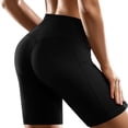 thumbnail image 4 of PEZHADA Short de Vélo de Compression Taille Haute pour Femme, Noir, TG, 4 of 6