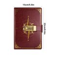thumbnail image 3 of Zenithome A5 Classic Lockable Password Diary with Compass Design, Imitation Leather Cover, 80g No-Bleed Paper, Built-in Bookmark & Pen Holder, Personalized Secure Journal for Writing & Note-Taking, 3 of 6