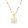 thumbnail image 1 of Colliers, Collier Lettre Coquille Mignonne pour Filles, Pendentifs Pièce pour Filles en Acier Inoxydable Colliers Initiale pour Femmes Bijoux Rond, 1 of 9