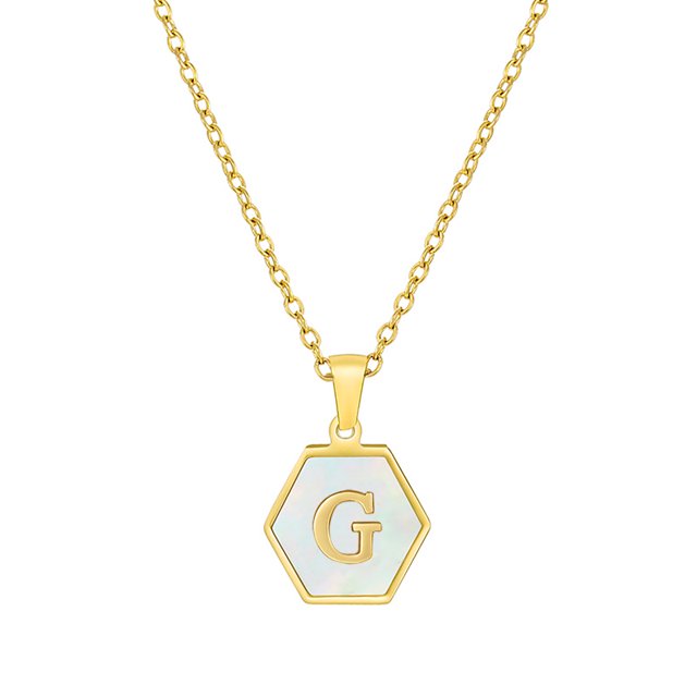 Colliers, Collier Lettre Coquille Mignonne pour Filles, Pendentifs Pièce pour Filles en Acier Inoxydable Colliers Initiale pour Femmes Bijoux Rond