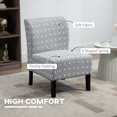 thumbnail image 4 of HOMCOM Accent Chair Slipper Side Chair for Living Room with Wood Legs Grey, 4 of 10