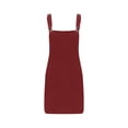 thumbnail image 4 of KIHOUT Salopette Tablier pour Femmes Été Bretelles Ajustables Robe Courte Côtelée pour Dames avec Poches, 4 of 6