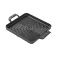 thumbnail image 2 of Lipstore Cast Iron Square Grill Pan Barbecue Grill Plate for Indoor Outdoor BBQ Steak 22x22cm, 2 of 8