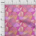 thumbnail image 2 of oneOone Rayon Fuschia Pink Fabric Check Patchwork Sewing Craft Projects Fabric Prints By Yard 56 Inch Wide, 2 of 5