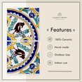 thumbnail image 5 of Casablanca Market MT034 Mediterranean Ceramic Carthage Mosaic Tile, Blue/Yellow, 5 of 5