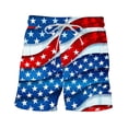 thumbnail image 3 of yoeyez Shorts for Men 7 Inch Inseam,Men's Casual Usa Flag Distressed Print Shorts Drawstring Beach Shorts Pants With Pocket Relaxed Fit Work Shorts Multicolor,4XL, 3 of 5