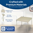 thumbnail image 4 of MECO Sudden Comfort 34 x 34 Inch Square Metal Folding Dining Card Table, Buff, 4 of 10